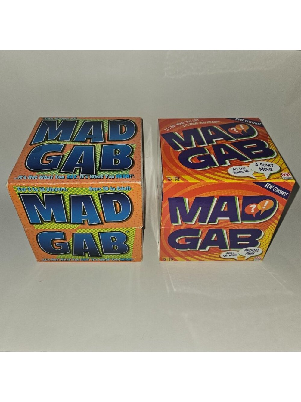 2 Mad Gab Games Lot Cards Timer Scorepad 1995 2014 Editions READ